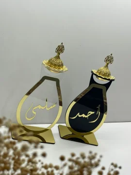 مباخر اكريلك اسود وشفاف